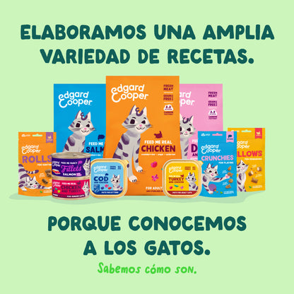 Filetes de salmón y caballa para gatos Edgard & Cooper 70 g