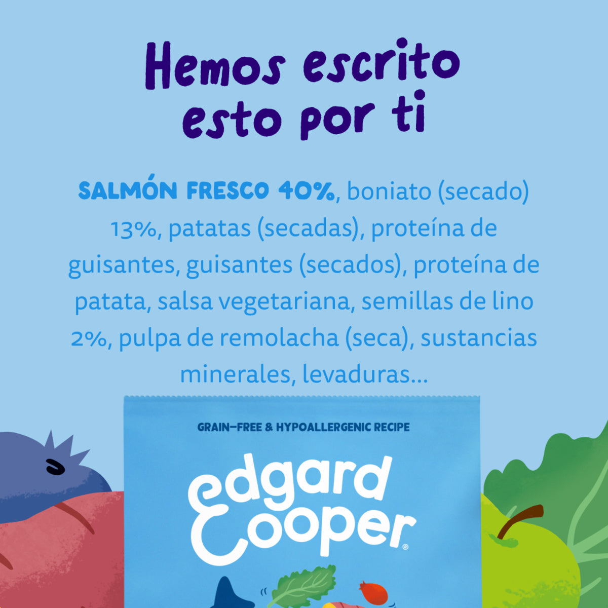 Pienso para perros Salmón Noruego Edgard & Cooper 1 Kg