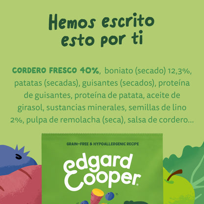 Pienso para perros Cordero Edgard &amp; Cooper 1 Kg