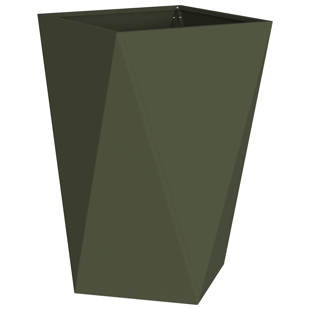 Jardinera 2 Pcs Verde Oliva 50 X 50 X 75 Cm Acero_4