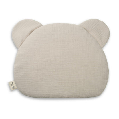 Almohada Plana Osito Para Bebe Muselina Sand