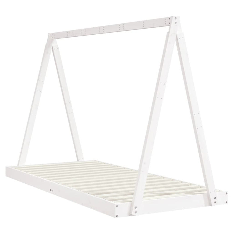 Vidaxl Estructura De Cama Para Niños Madera De Pino Blanco 90x200 Cm_5