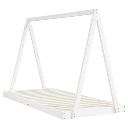 Vidaxl Estructura De Cama Para Niños Madera De Pino Blanco 90x200 Cm_5
