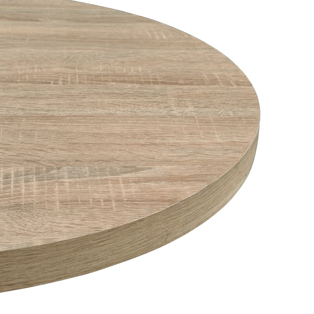 Mesa De Bar Bistró Mdf Y Acero Redonda 80x75 Cm Color Roble_3