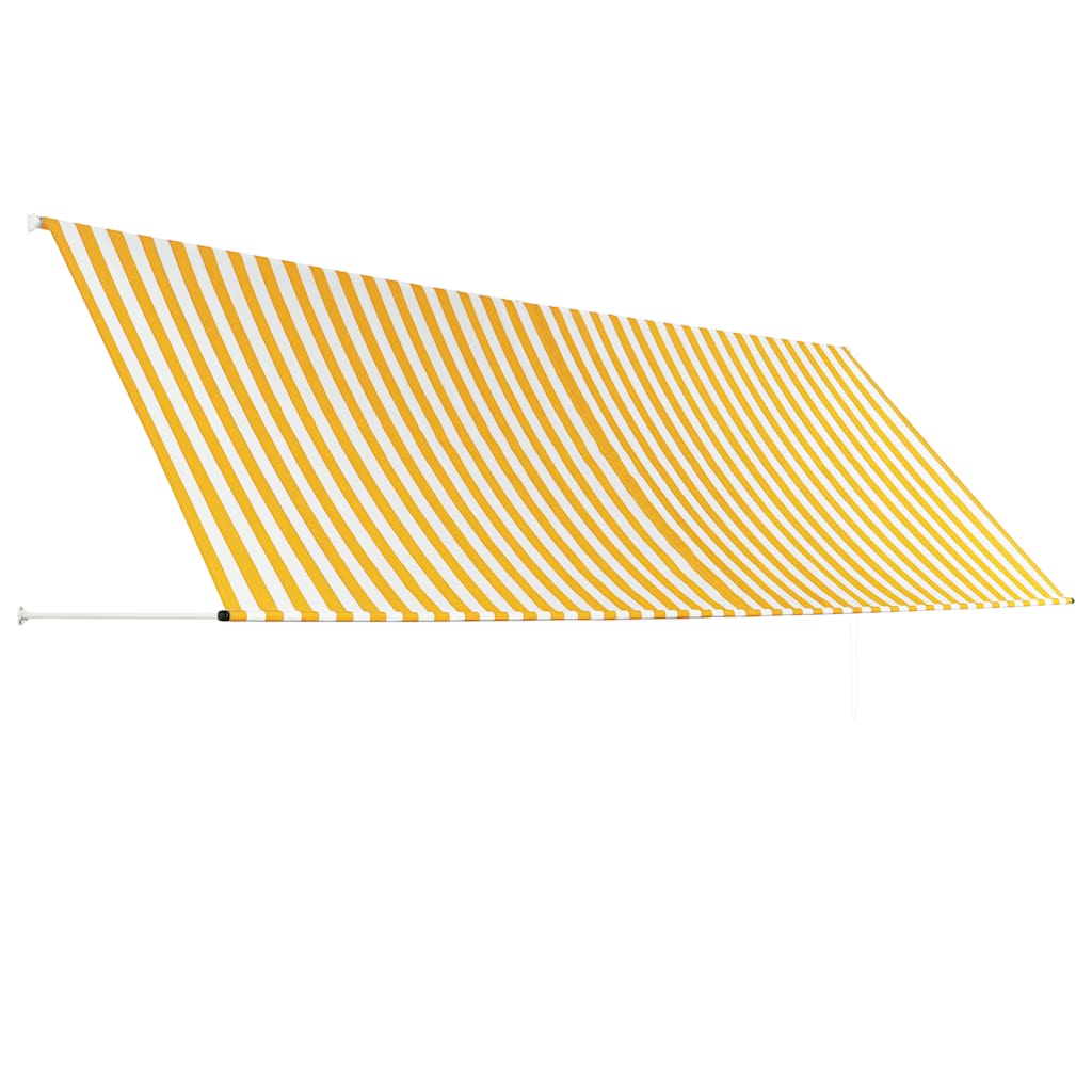 Toldo Retráctil 400x150 Cm Amarillo Y Blanco_3