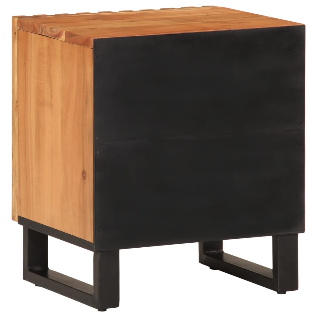 Mesitas De Noche 2 Uds Madera Maciza De Acacia 40x34x46 Cm_4