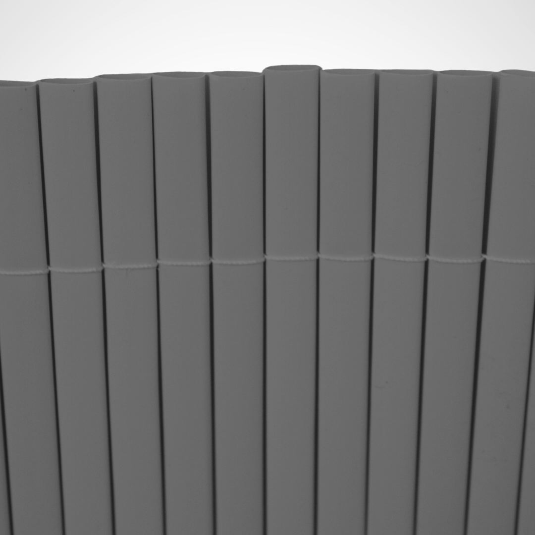 Cañizo Pvc Doble Cara| 1x3 M| Color Gris| Lamas 11 Mm| Composición 100% Pvc| Bridas De Sujeción Incluidas_3