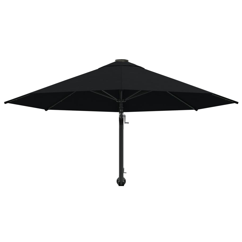 Vidaxl Sombrilla De Pared Con Palo De Metal Negro 300 Cm_3