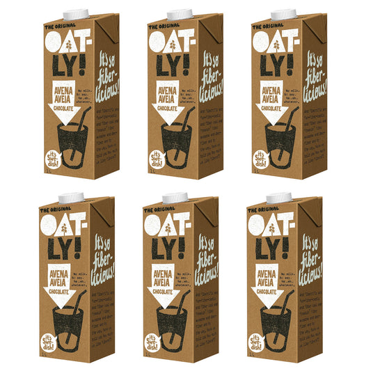 Pack 6 x Bebida Avena Chocolate, Oatly, 1 L