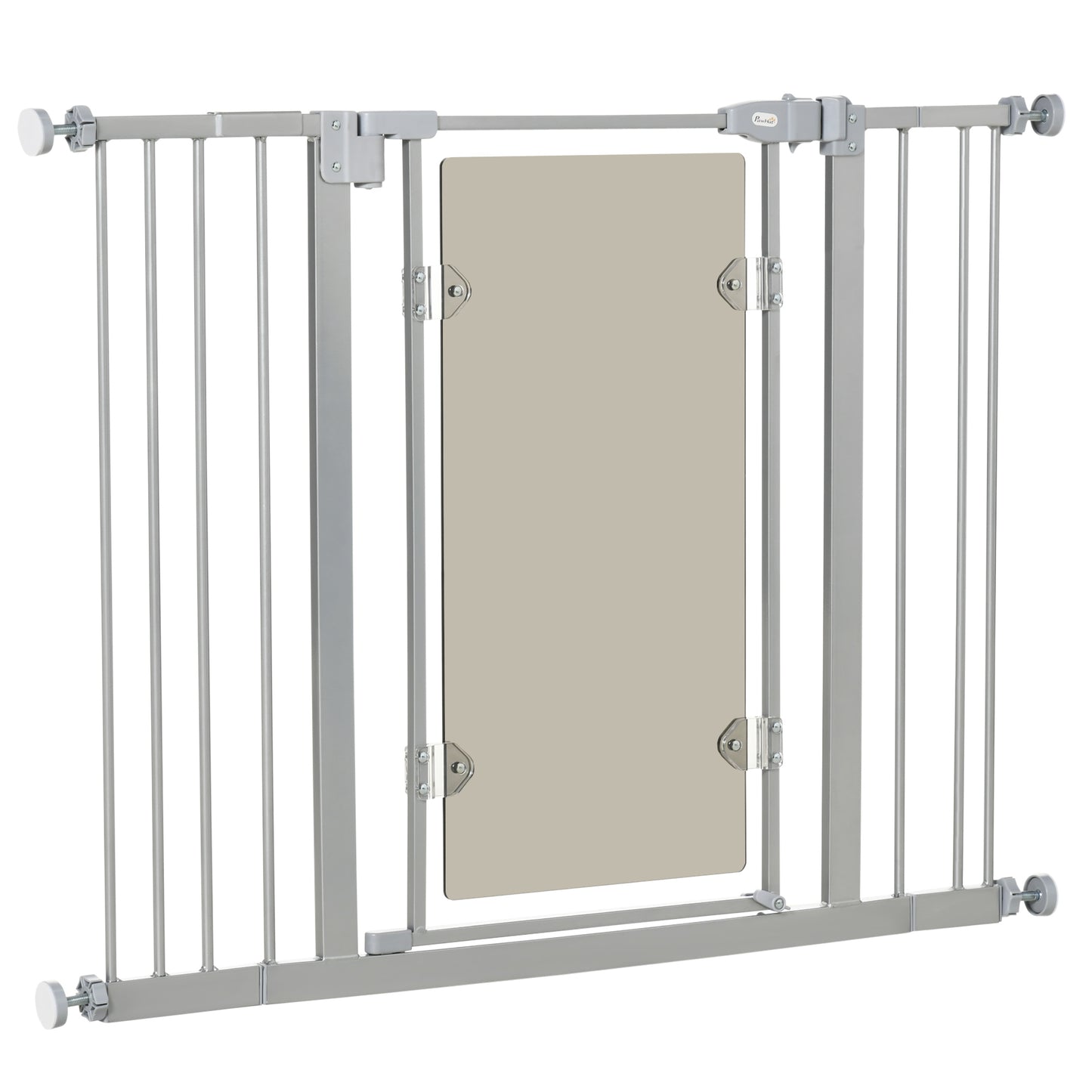 Pawhut Barrera Seguridad De Perros Escaleras Puertas 74-105 Cm Con 2 Extensiones_0