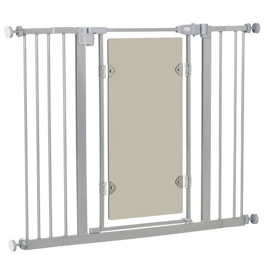 Pawhut Barrera Seguridad De Perros Escaleras Puertas 74-105 Cm Con 2 Extensiones_0