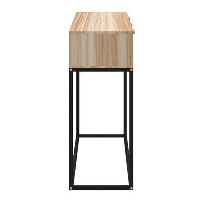 Mesa Consola Hierro Y Madera Contrachapada 105x30x75 Cm_4