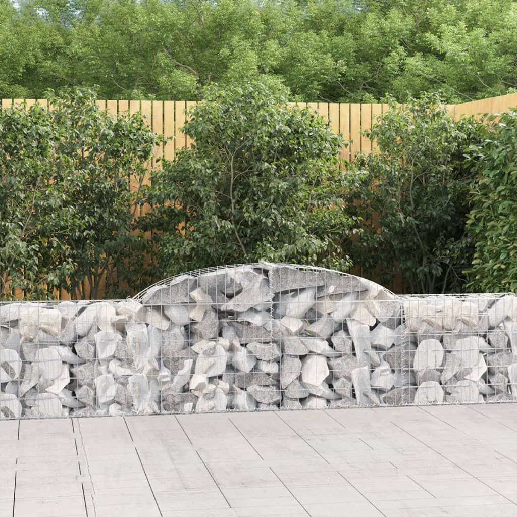 Cestas De Gaviones 25 Uds Forma De Arco Hierro 300x30x60/80 Cm_1