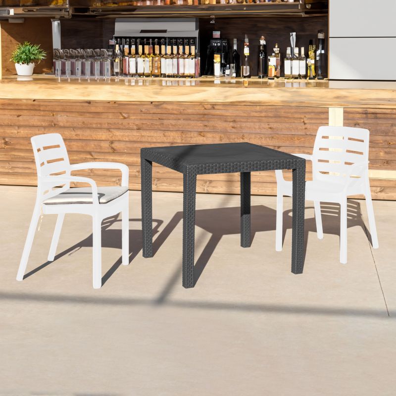Pack 4 Sillas De Exterior Maui Apilables, Polipropileno, Blanco, 61 X 82 X 54_2