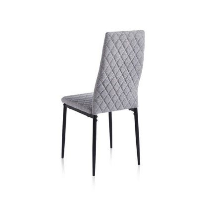 Pack 4 Sillas De Comedor Crossly Tejido, Gris, 44 X 98 X 43_4