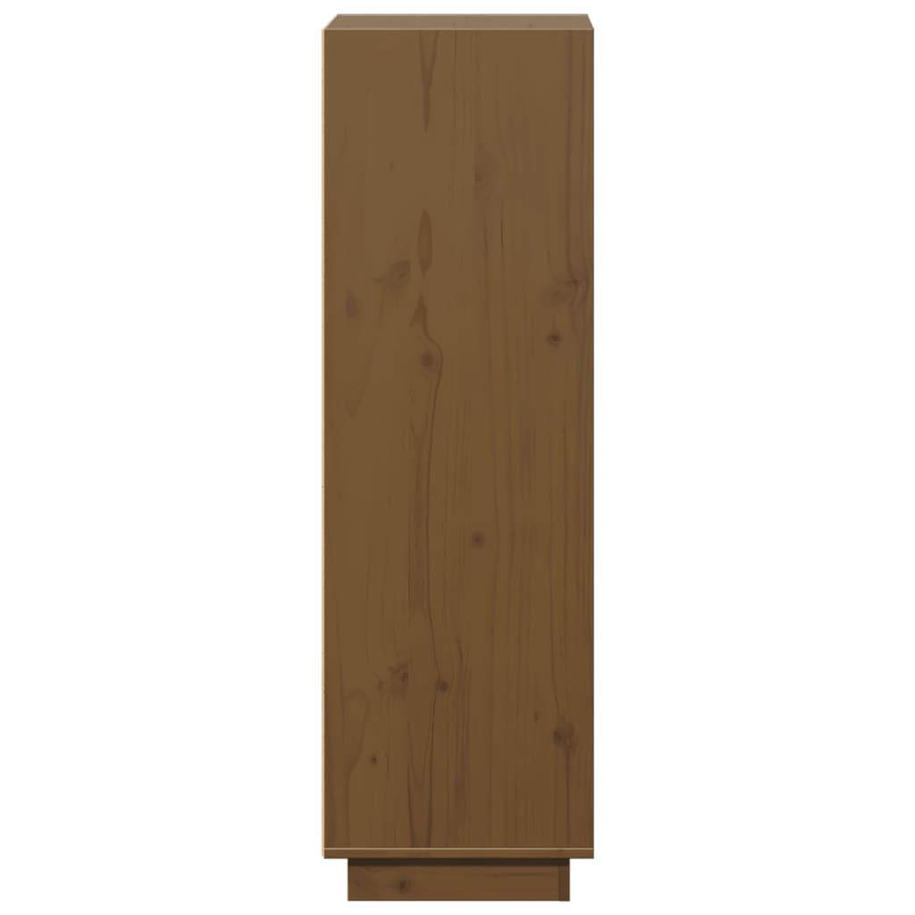 Aparador Alto De Madera Maciza De Pino Marrón Miel 37x34x110 Cm / Vetonek_3