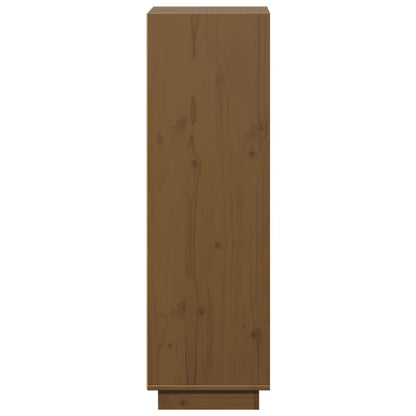 Aparador Alto De Madera Maciza De Pino Marrón Miel 37x34x110 Cm / Vetonek_3