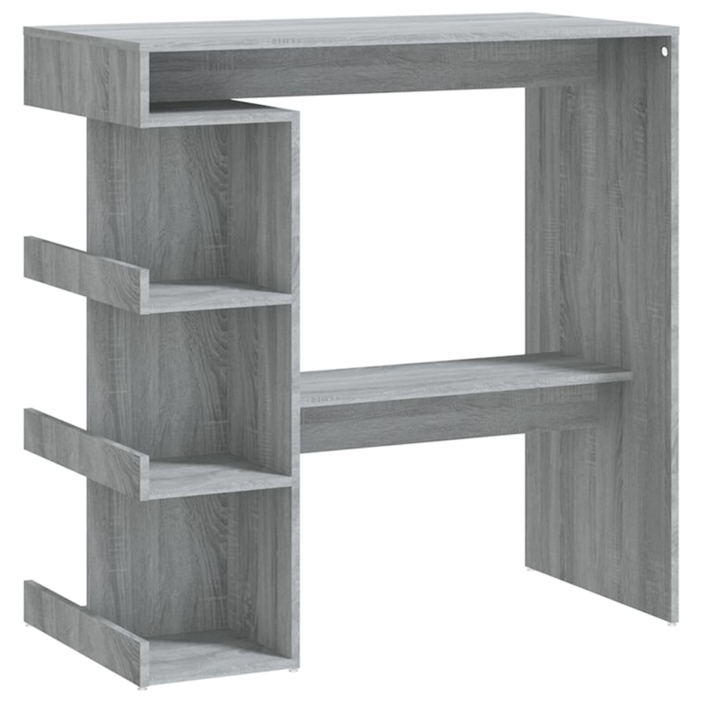 Mesa Bar Estante Almacenaje Gris Sonoma 100x50x101,5 Cm_0