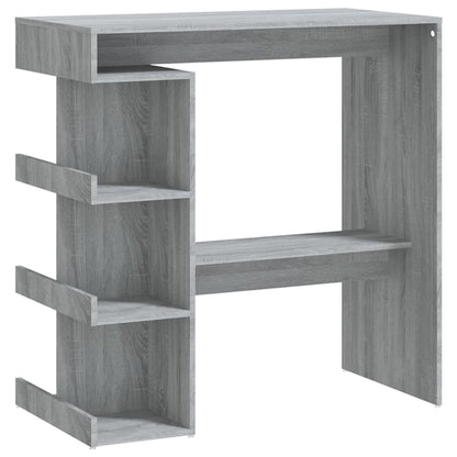Mesa Bar Estante Almacenaje Gris Sonoma 100x50x101,5 Cm_0