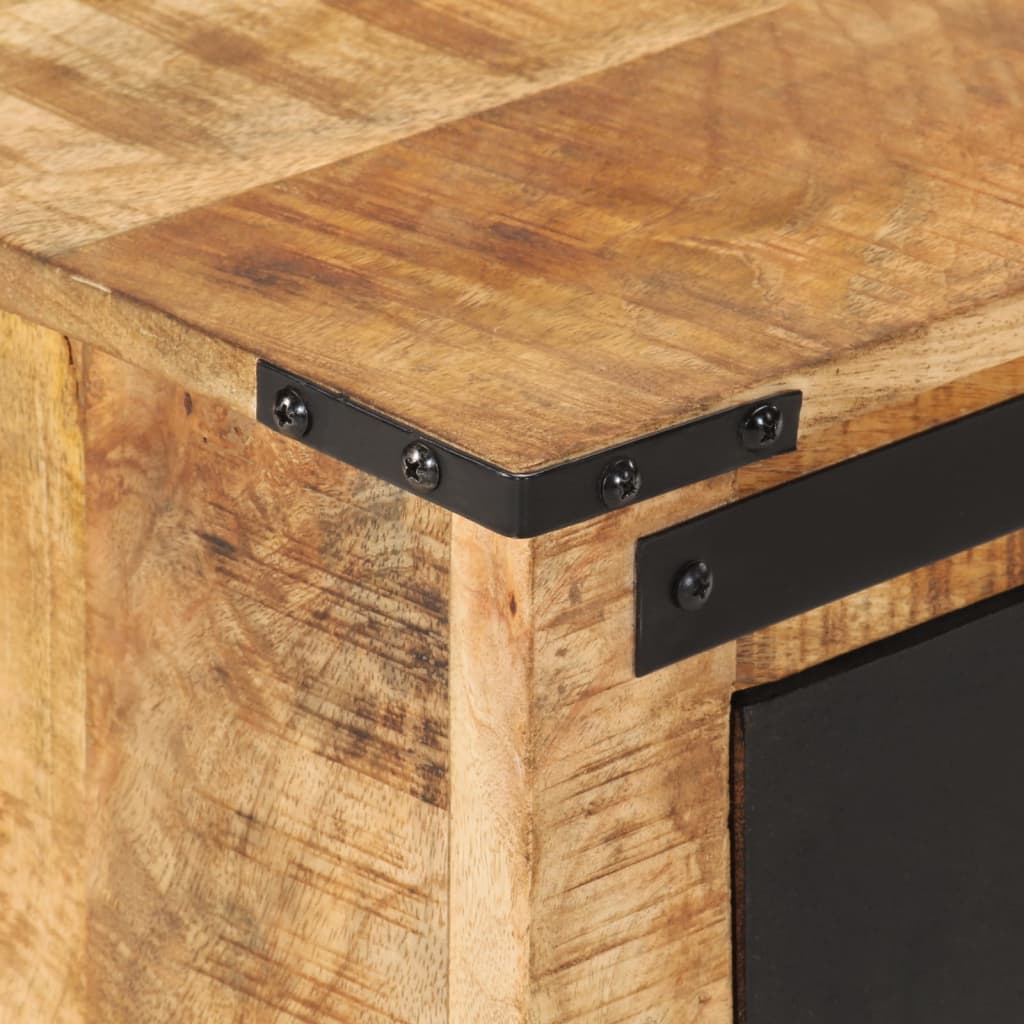 Mesita De Noche Madera Maciza De Mango 40x40x45 Cm_4