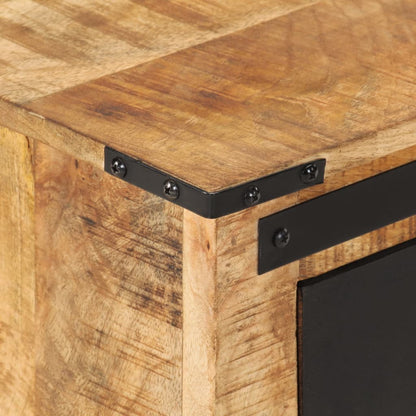 Mesita De Noche Madera Maciza De Mango 40x40x45 Cm_4