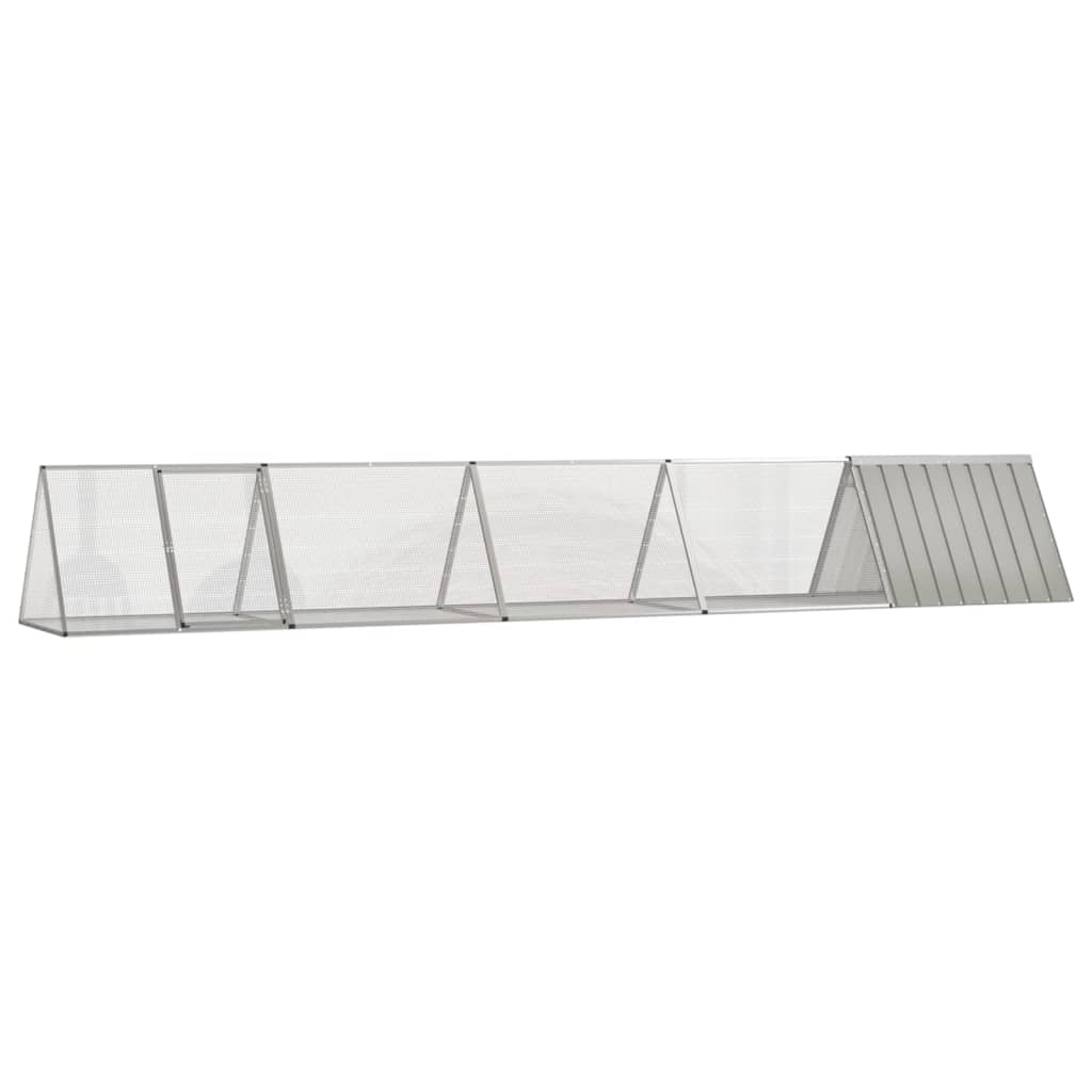 Vidaxl Jaula Para Conejos Acero Galvanizado Gris 504,5x80,5x71 Cm_0