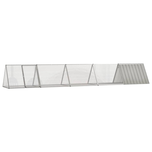 Vidaxl Jaula Para Conejos Acero Galvanizado Gris 504,5x80,5x71 Cm_0
