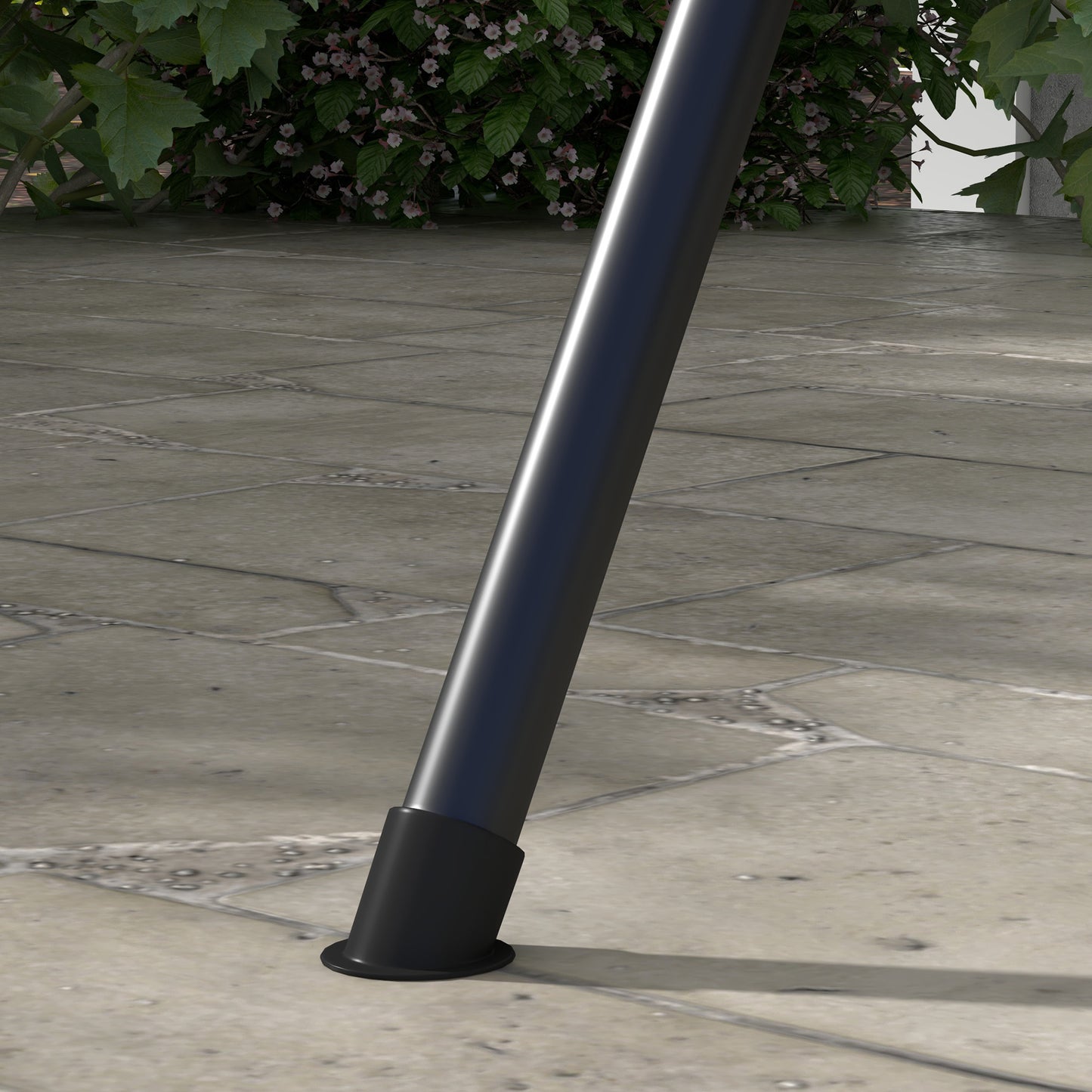 Outsunny Columpio De Jardín De 3 Plazas Con Techo Ajustable 172x110x153cm Gris_4