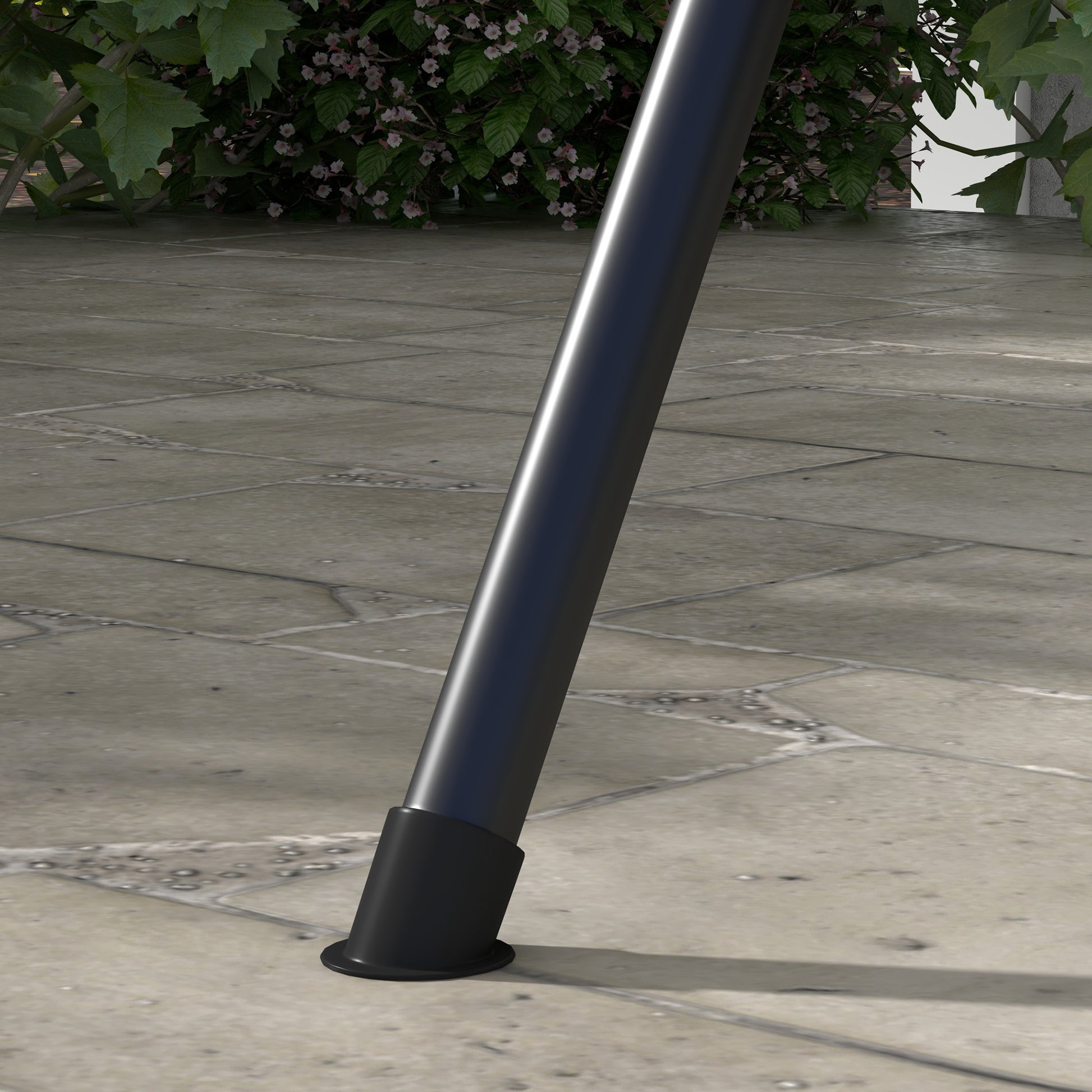 Outsunny Columpio De Jardín De 3 Plazas Con Techo Ajustable 172x110x153cm Gris_4