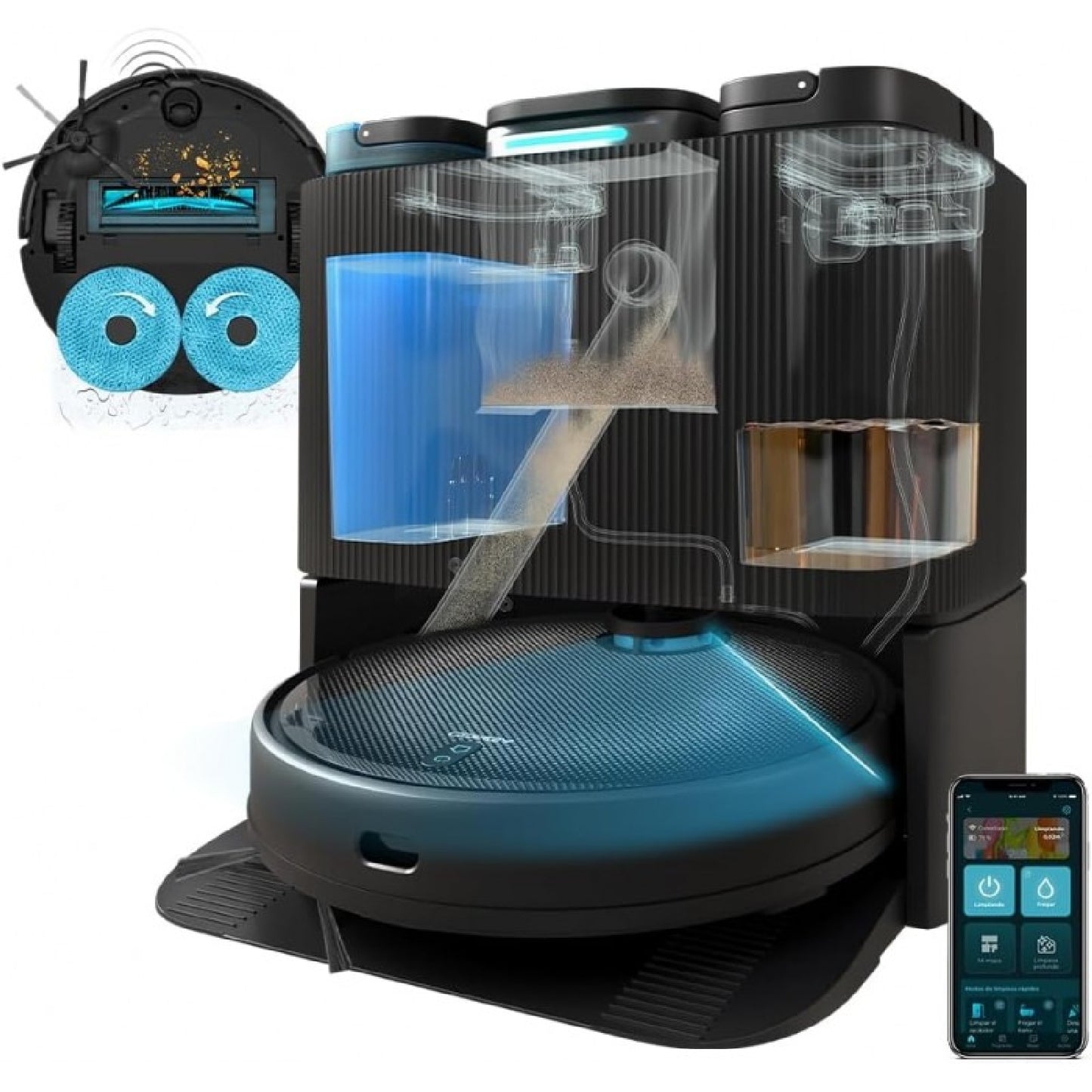 Cecotec Robot Aspirador Conga 11090 Spin Revolution Home&wash_1