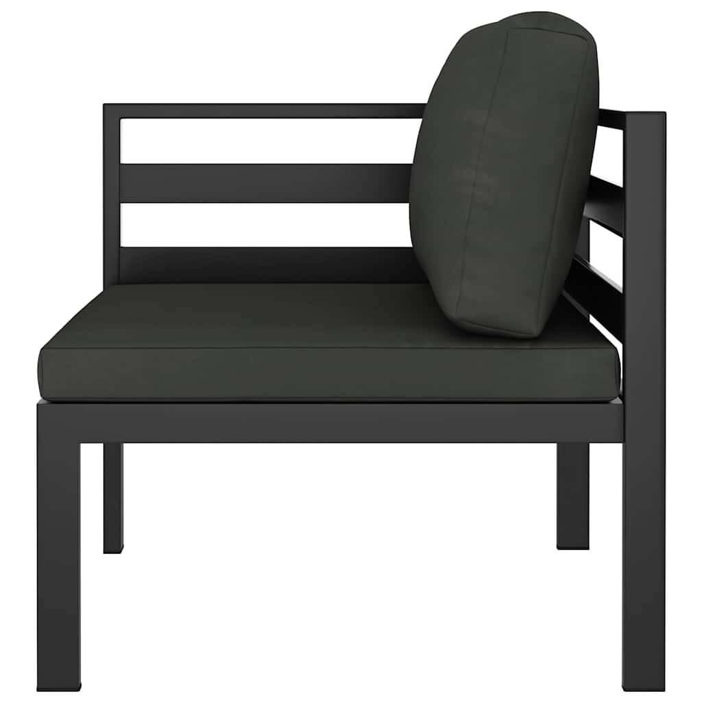 Vidaxl Sofá Modular De Esquina 1 Ud Con Cojines Aluminio Antracita_3