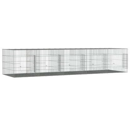 Vidaxl Jaula Para Conejos 5 Paneles Hierro Galvanizado 273x79x54 Cm_3