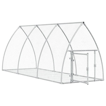 Vidaxl Conejera Acero Galvanizado Plateado 300x105x120 Cm_3