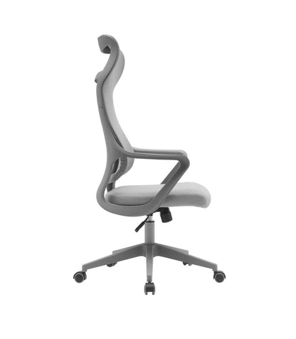 Silla Despacho Giratoria Elevable Con Reposacabezas Acabado Gris, 67m(ancho) 117/127cm(alt_2