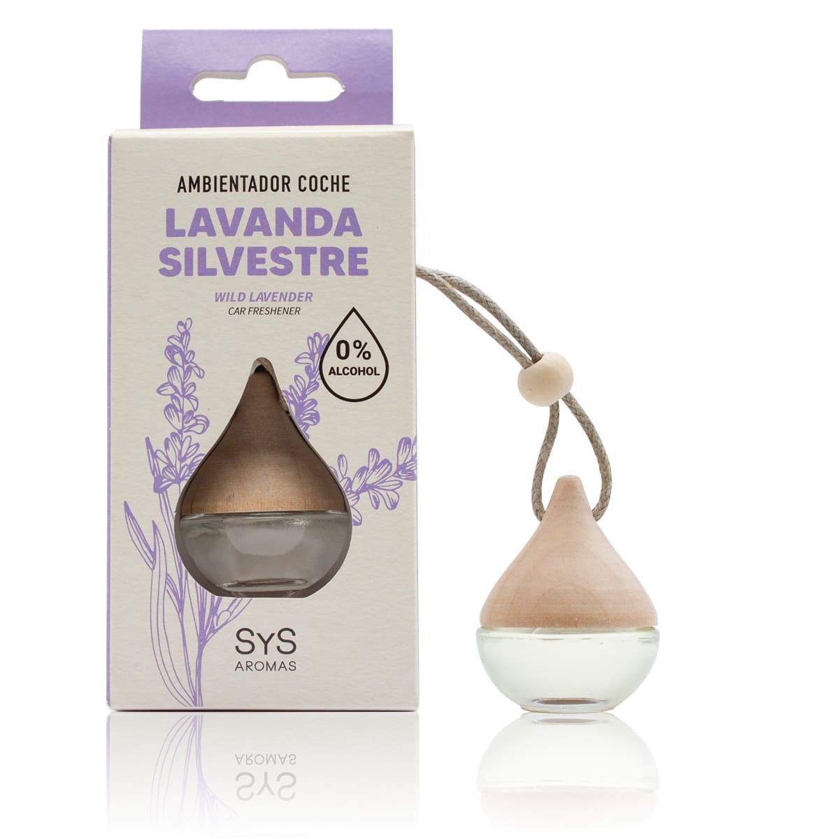 Ambientador Coche Lavanda Silvestre Gota SYS Aromas 6 ml | Aroma Floral y Agreste | Suave y Relajante_0