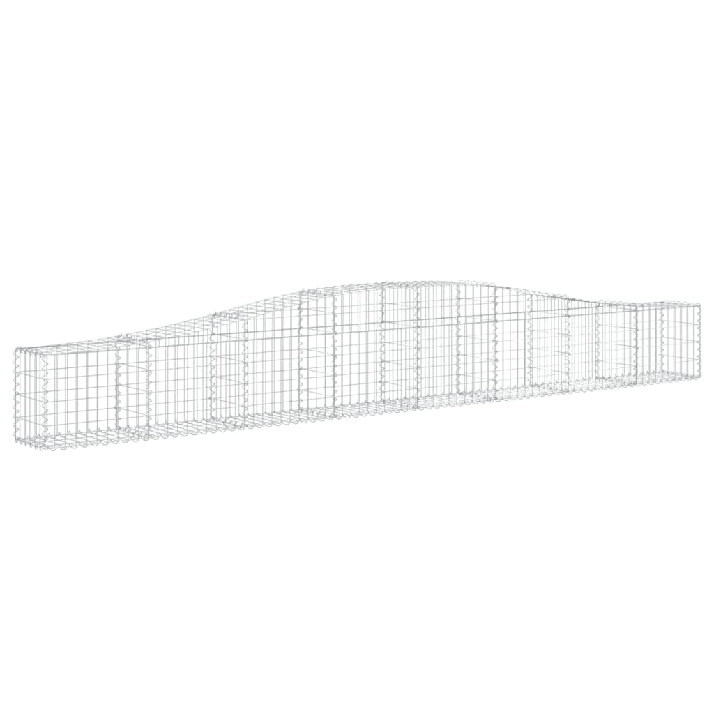 Cestas De Gaviones 4 Uds Forma De Arco Hierro 400x30x40/60 Cm_2