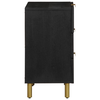 Mesita De Noche Madera De Ingeniería Negra 50x33x62 Cm_2