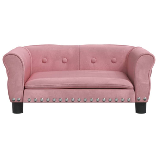 Cama Para Perros De Terciopelo Rosa 70x45x30 Cm / Vetonek_0