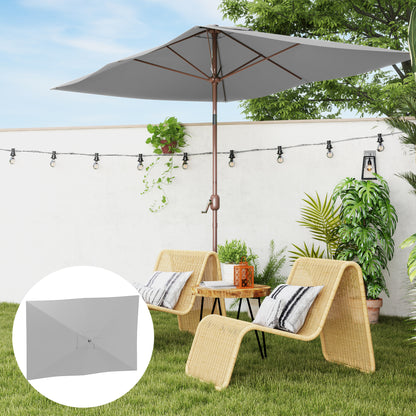 Outsunny Toldo De Recambio De Sombrilla De 3x2 M Con Ventilación Superior Gris_1