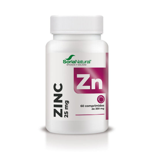 Zinc liberación sostenida, Soria Natural, 60 comprimidos