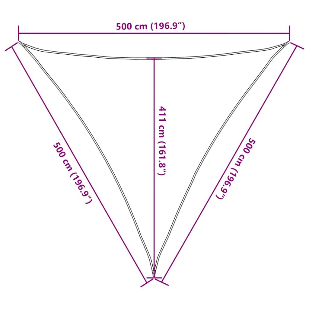 Vidaxl Toldo De Vela Rojo Hdpe 160 G/m² 5x5x5 M_2