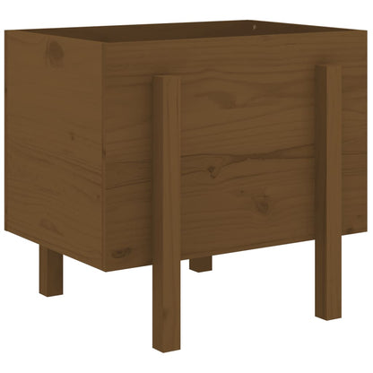 Jardinera De Madera Maciza De Pino Marrón Miel 62x50x57 Cm_5