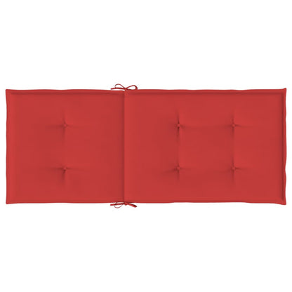Vidaxl Cojín Silla De Jardín Respaldo Alto 4 Uds Tela Rojo 120x50x3 Cm_5