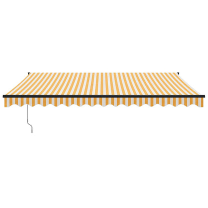 Toldo Retráctil Automático Amarillo Y Blanco 4x3 M_2