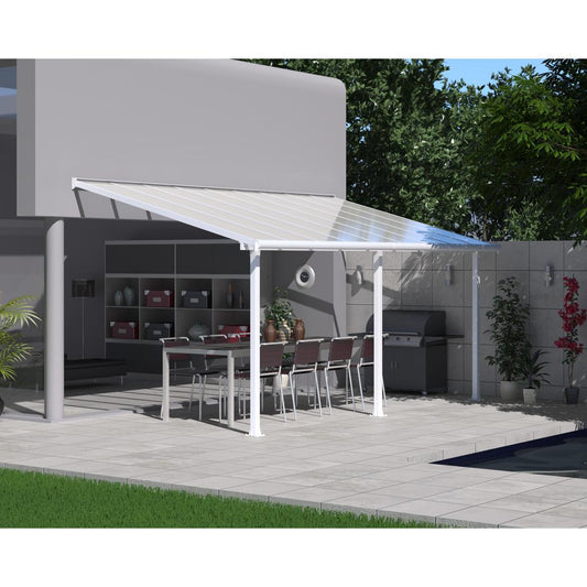 Pérgola adosada Olympia 546x294 blanco