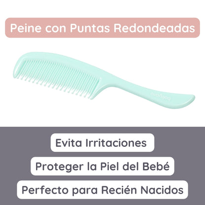 Set Cepillo Y Peine Con Cerdas Naturales Extra Suaves Mint_3