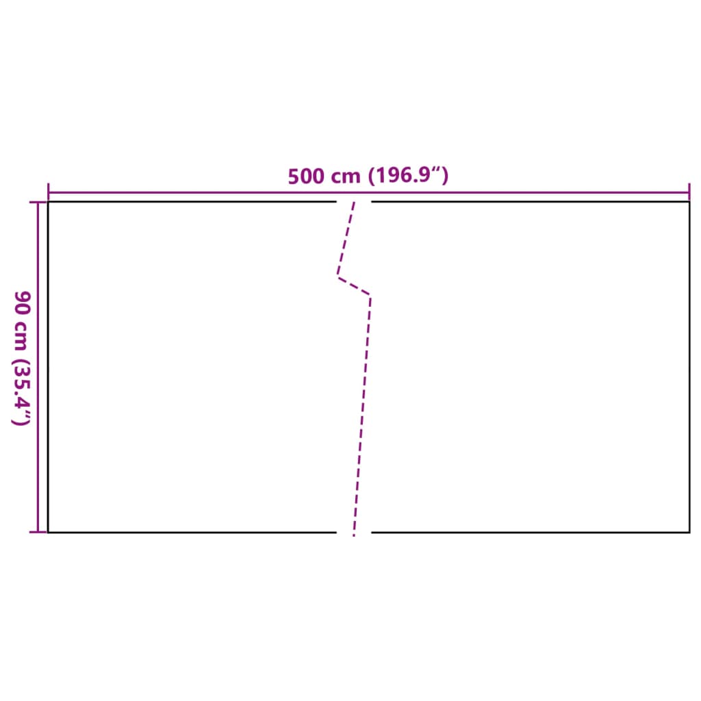 Toldo Para Balcón Ratán Sintético Negro 500x90 Cm / Vetonek_5