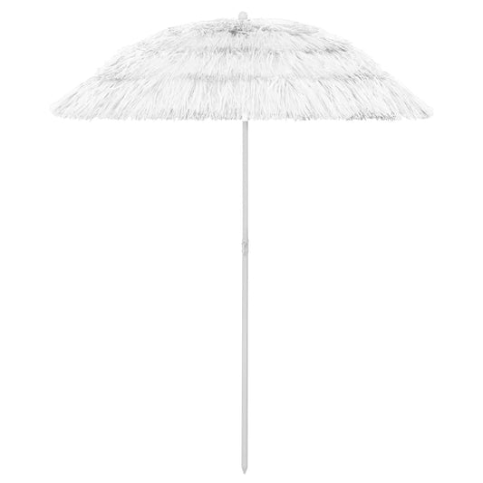 Vidaxl Sombrilla De Playa Hawaii Blanco 180 Cm_0
