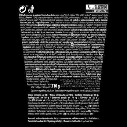 Crema de Calabaza y Cilantro Naturgreen, 310 g