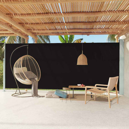 Vidaxl Toldo Lateral Retráctil Para Patio Negro 220x600 Cm_1